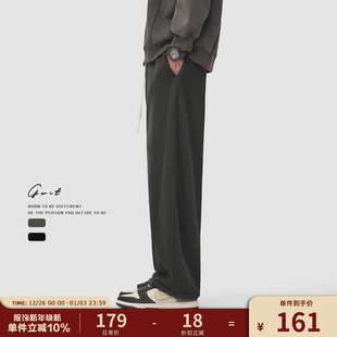 重磅奥粒绒加厚弯刀裤 休闲裤 冬季 廓形男士 保暖加绒运动卫裤 GWIT