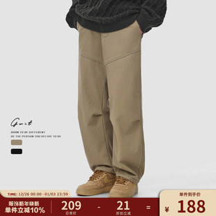 重磅奥粒绒美式 裤 潮牌休闲裤 保暖卡其色加绒加厚工装 男 冬季 GWIT