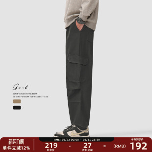 美式 裤 经典 春秋束脚工装 男 大口袋cargo重工水洗做旧休闲裤 GWIT