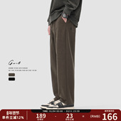 男呢子裤 GWIT 直筒长裤 潮牌休闲裤 冬季 重磅加厚美拉德毛呢小西裤