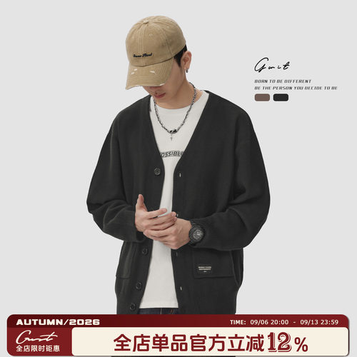GWIT美式休闲美拉德开衫毛衣