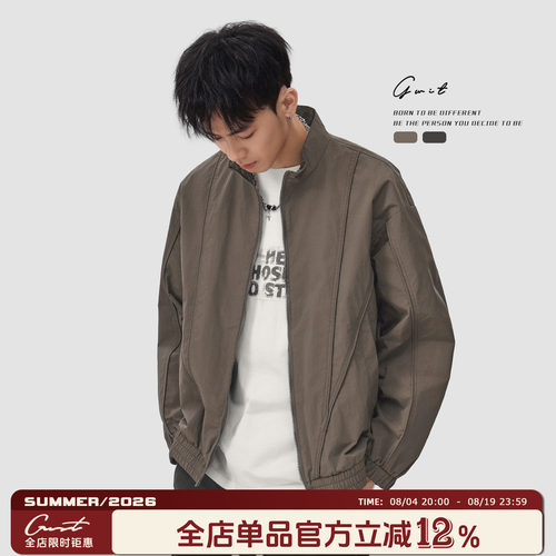 GWIT春秋嵌条硬壳短款夹克
