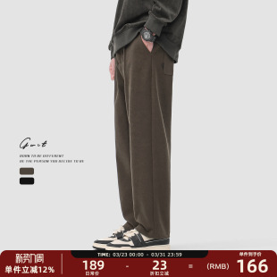 冬季 男呢子裤 重磅加厚美拉德毛呢小西裤 潮牌休闲裤 直筒长裤 GWIT