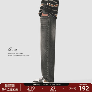 男款 GWIT Vintage石磨水洗做旧春秋牛仔裤 款 百搭高街复古 美牛经典