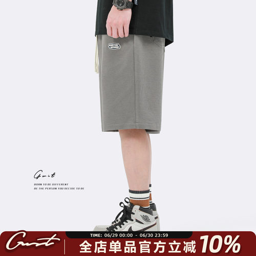 GWIT夏季刺绣五分运动短裤休闲裤