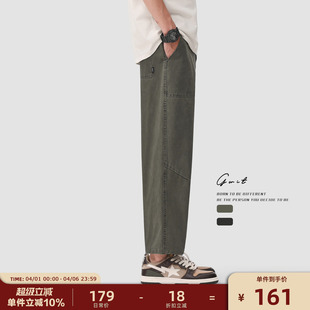 Vintage美式 GWIT 复古Cargo 男休闲九分裤 裤 重工水洗做旧夏季 工装