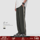 轻薄休闲裤 GWIT 复古撞色凉感透气阔腿冰丝长裤 美式 男 春夏薄款