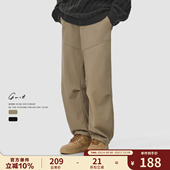 重磅奥粒绒美式 裤 潮牌休闲裤 保暖卡其色加绒加厚工装 男 冬季 GWIT