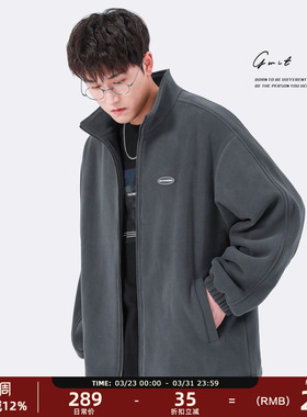 GWIT 670g高密摇粒绒 冬季新款美式户外夹克棉衣加厚棉服外套男