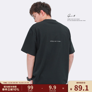 宽松潮流体恤基础款 新款 打底衫 半袖 T恤男 GWIT 潮牌纯棉短袖 夏季