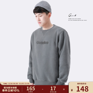 宽松套头衫 GWIT 新款 冬季 加绒加厚休闲圆领卫衣男 400g重磅美粒绒