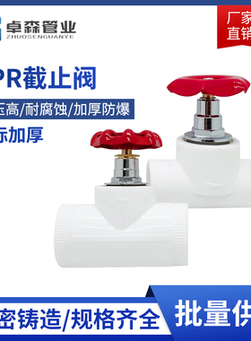 厂家直销PPR升降式截止阀精品卡簧式63PPR截止阀PE全新料管件20