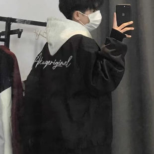 美式街头刺绣字母棒球服棉衣女冬季加厚外套小众设计百搭廓形夹克