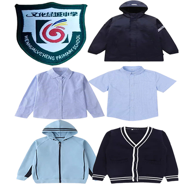 金水区文化绿城小学校服蓝运动服