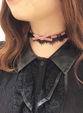 春夏新款BUBBLES水溶精品穿带蕾丝蝴蝶结颈链项链CHOKER