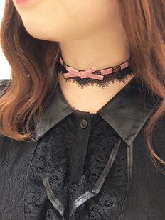 春夏新款BUBBLES水溶精品穿带蕾丝蝴蝶结颈链项链CHOKER