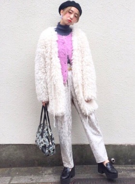 100元3件！秋冬新款MJ乱花丝绒收脚宽松插兜哈伦裤高腰长裤