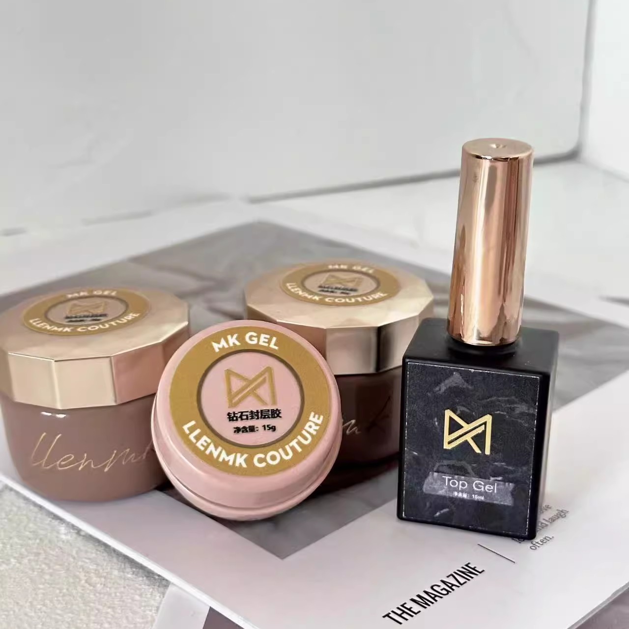 Mk gel 必买超亮耐磨免洗 钻石封层持久光泽亮度不发黄美甲甲油胶