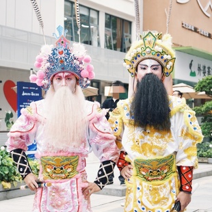 潮汕英歌舞黑金白蓝正龙英歌服饰套装游神锣鼓队迎神舞台演出服装