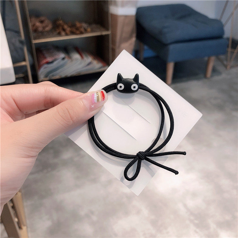 ins设计感黑猫韩版可爱橡皮筋送男友小祖宗皮套网红emijay头绳女