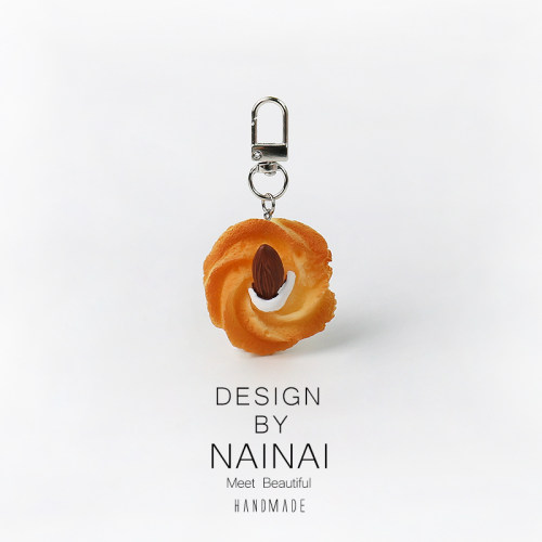 趣味仿真曲奇饼干钥匙扣简约挂件可爱背包包创意挂件配饰个性挂饰