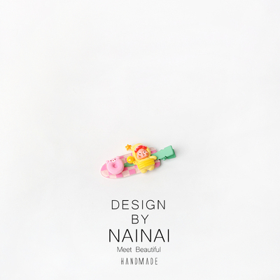 可爱卡通变装星星人发夹多巴胺彩色一字鸭嘴夹前额刘海碎发发卡