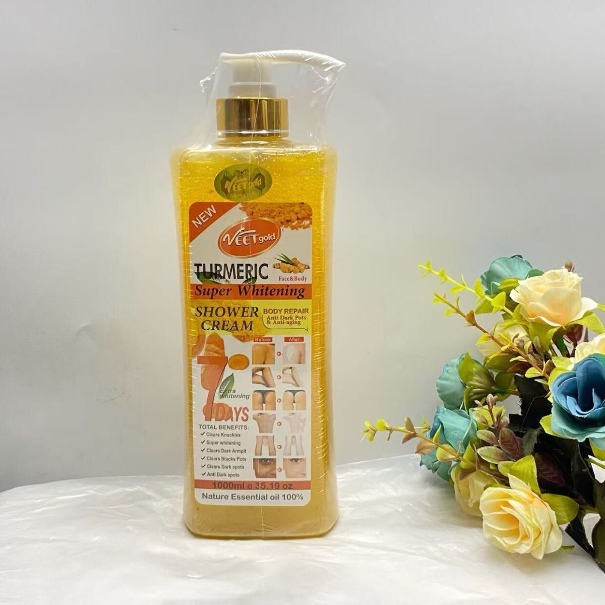 VEET gold Turmeric Super Whitening Oil Shower Cream 7Days