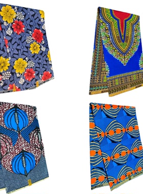 African wax fabric Ankara Cotton非洲腊染布布料拼布手工布