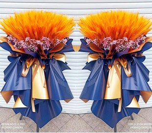 杭州萧山滨江开张开业花篮大麦花篮麦穗干花同城速递配送货上门