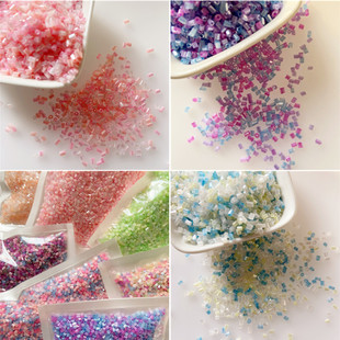 DIY手工装饰材料玻璃管珠3MM猫眼石串珠流苏婚纱礼服古风演出配饰