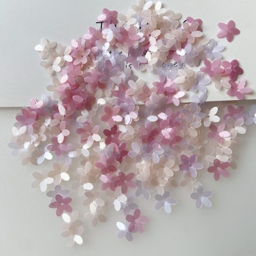 10MM磨砂款手缝五瓣花朵亮片