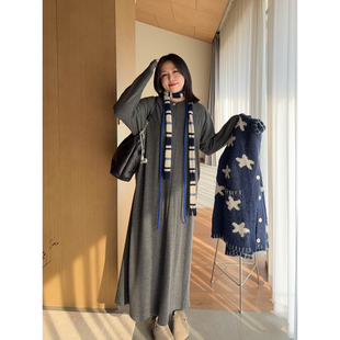 VOGANA戛纳家大码 row系極简风纸片人裙纯色宽松显瘦A字连衣裙 女装