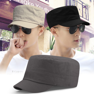 鸭嘴帽 鸭舌帽夏帽子男帽光头四季 全封口平顶帽男式 短檐松紧带男士