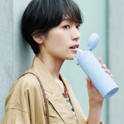 日本膳魔师吸管杯保温杯儿童孕产妇老人水杯子FJM-450薛之谦同款