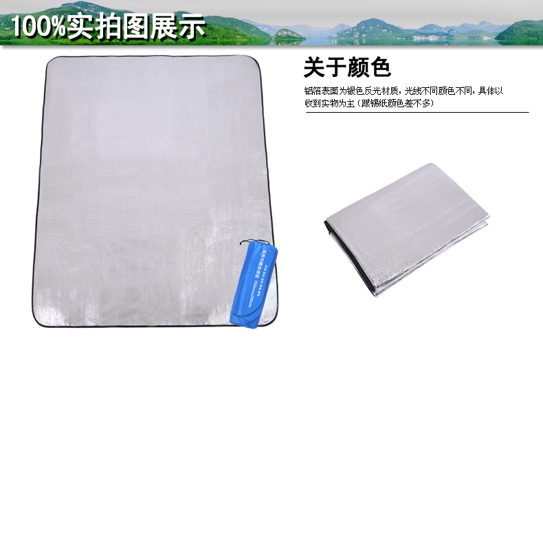 户外防潮垫 加厚六角帐篷防潮垫双面铝膜户外垫子野餐垫露营睡垫图片