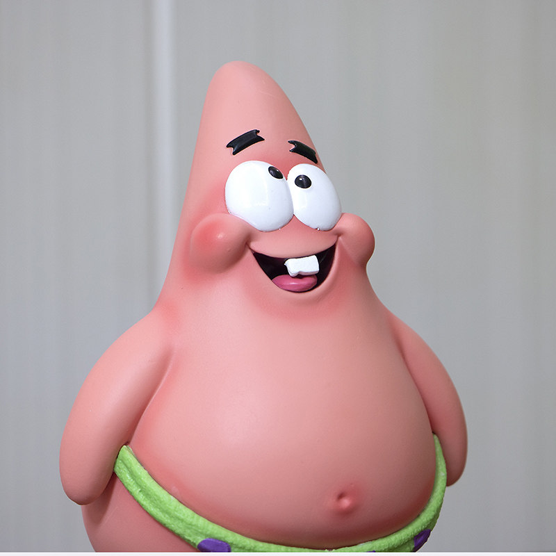 大聪明派大星肌肉健身海绵宝宝潮玩恶搞小手办gk模型车载摆件礼物