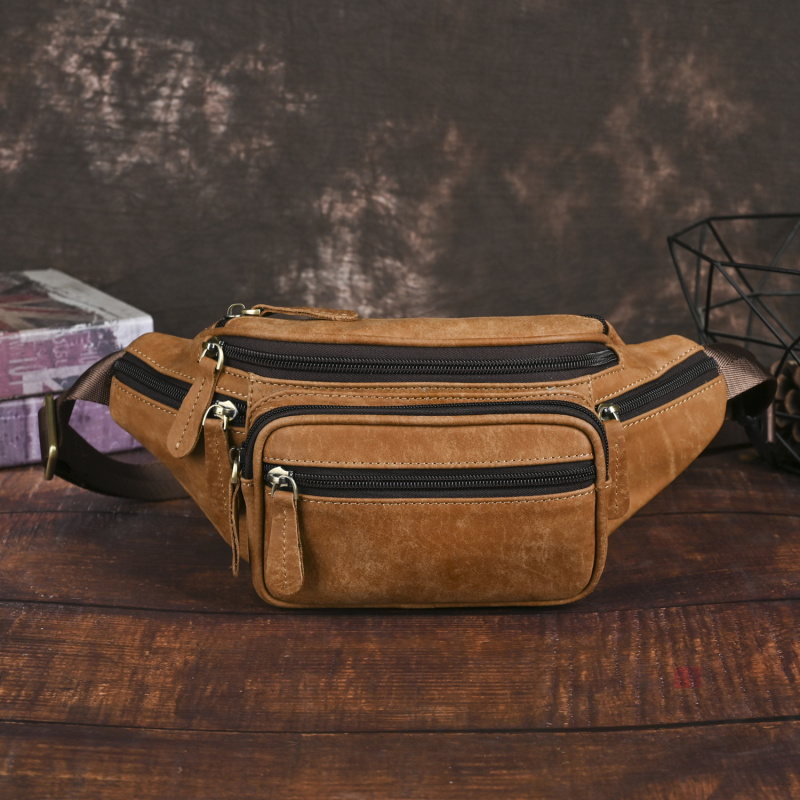 磨砂皮男包男士头层牛皮