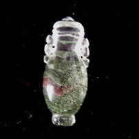 天然水晶绿幽灵节节高吊坠平安瓶