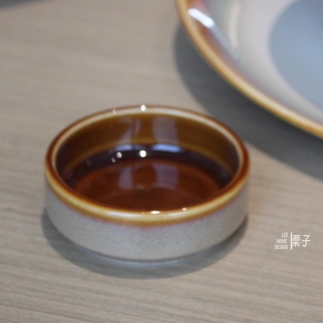 「栗子家设」曼谷棕·圆酱碟 复古小蘸料碟味碟酱油醋碟摆台味碟