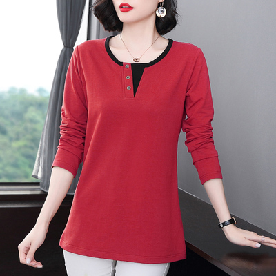 纯棉长袖t恤春秋内搭上衣打底衫