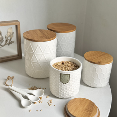 来捡漏！出口转内销陶瓷储物罐家用厨房收纳罐大容量储物密封罐子