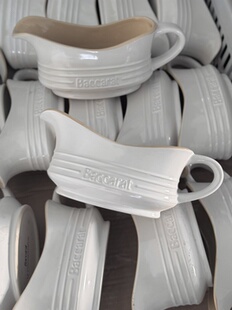 外贸尾货陶瓷引流杯尖嘴釉下彩烘焙黑椒料汁导流碗北欧小奶壶微瑕