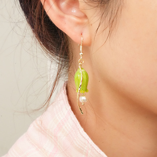 森系超仙永生花耳环2025新款爆款耳饰气质天然干花风铃果耳坠女