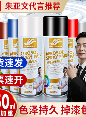 自动手摇自喷漆金属防锈免除锈家具木器漆汽车专用黑白色银色油漆