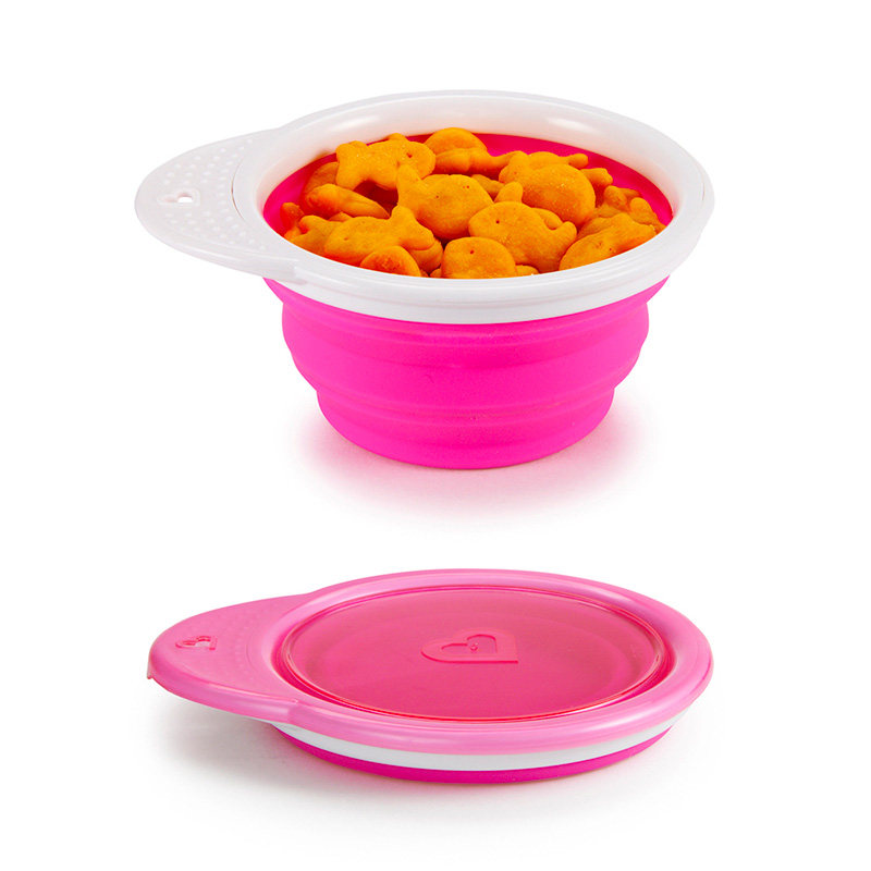 美国munchkin满趣健儿童餐具防摔折叠碗辅食碗宝宝吃饭训练