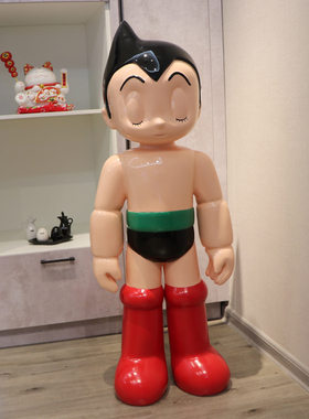 网红店门口潮流商场卡通人物玻璃纤维雕塑落地装饰潮牌大摆件定制