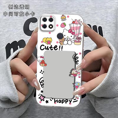 可爱KT猫相框可放照片适用于华为智选Nzones7手机壳镜头全包Sp100磨砂防摔软壳保护套直边小卡创意新款手机套