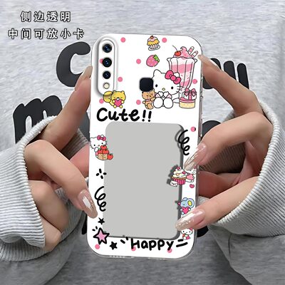 可爱KT猫相框可放照片适用于vivoZ5i手机壳z5镜头全包v1941a磨砂防摔vivo软壳保护套直边小卡创意新款手机套i