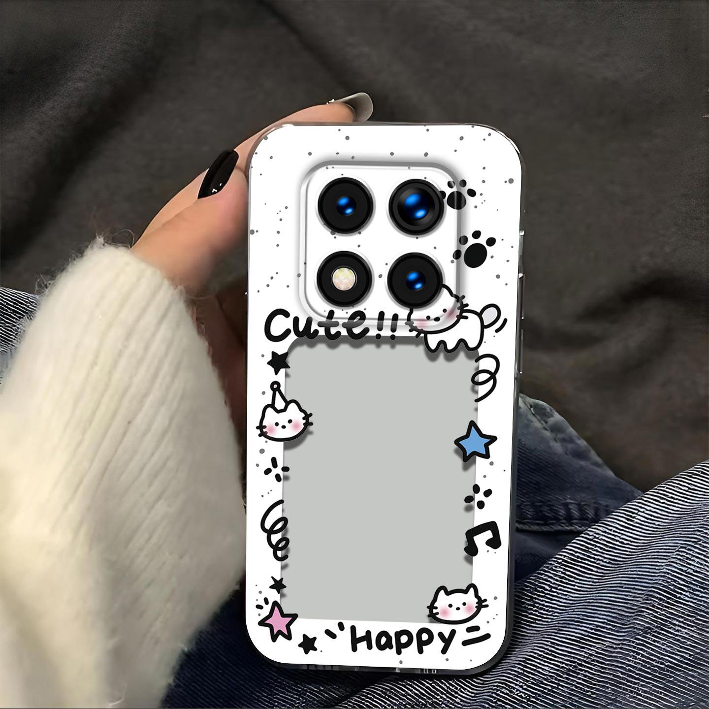猫抓相框放照片适用于红米Note14Pro手机壳note14镜头全包小米note14pro+防摔硅胶软壳高级感保护套Redmi新款