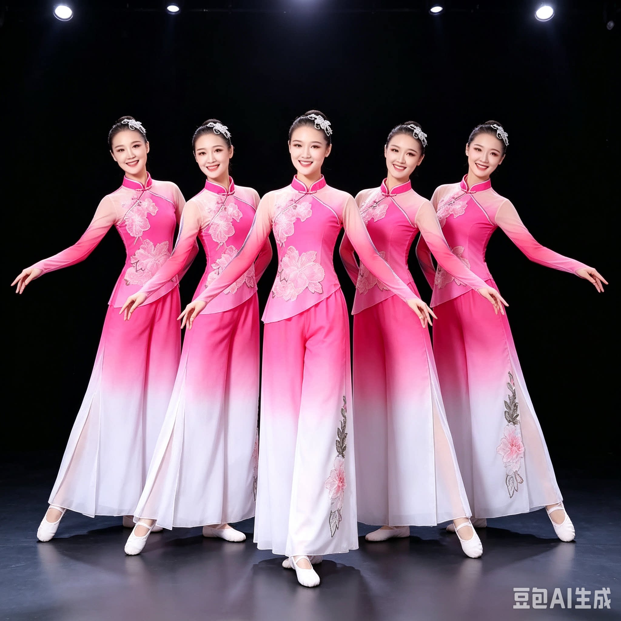 广场秧歌舞蹈演出服女成人新款中国风腰鼓扇子舞民族古典舞服套装